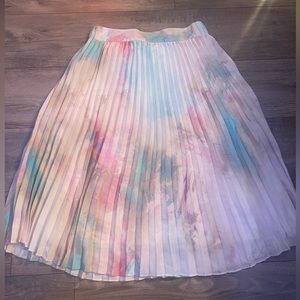multi color flowy skirt